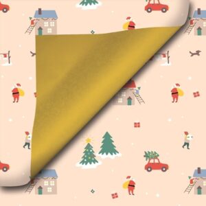 Roos Mooier Cadeaupapier Kerst kleurrijk r/duo 30cm x 200m