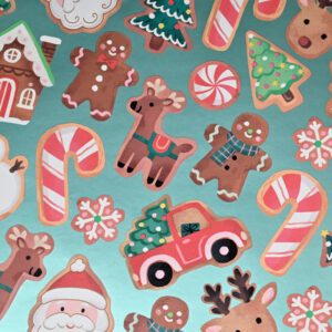 Roos Mooier Cadeaupapier Kerst Funny metallic 50cmx150m
