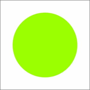 Sticker groen 35 mm fluor 1000 stuks