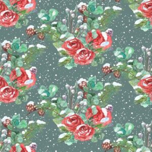 Roos Mooier Cadeauzakje Winter groen 12cmx19cm 200 stuks