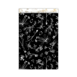 Roos Mooiere Cadeauzakjes Bloemen zwart wit  17cm x 25cm 200 stuks