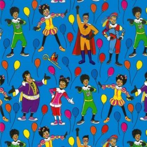Roos Mooier Cadeaupapier Club van sinterklaas Blauw 70 cm x 200 meter