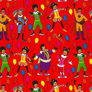 Roos Mooier Cadeaupapier Club van sinterklaas Rood 70 cm x 200 meter