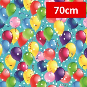 Roos mooier cadeaupapier Ballonnen feest 70cmx250 meter 80gr m² V