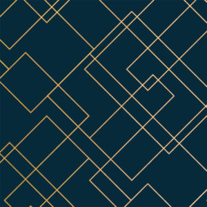 Roos Mooier Cadeaupapier Unigue marine blauw -goud 30cmx200m