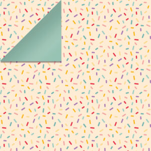 Roos Mooier Cadeaupapier confetti peach 2-zijdig 50cmx200m