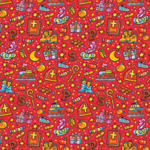 Roos Mooier Cadeaupapier Kleurrijk sint 60cm x 200meter 80gr/m² V